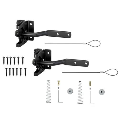 Torriegel für Holzzaun, robust, mit Stahlfederkabel, Zugschnur, 6 Stück Torriegel für Holzzaun, robust, mit Stahlfederkabel, Zugschnur, 6 Stück von Yangshe