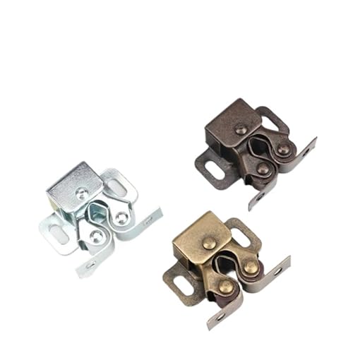 Türschnäpper 50 Stück Schranktürschnallen, Federknopf, Schließfächer für Möbel, Kleiderschrank, Schränke, Spielzeugkiste (Rotbronze) von Yangshe