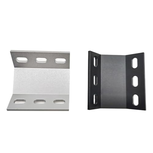 Winkelklammern, 30 Stück, offene Innen-Außeneckwinkel, 20 mm, 40 mm, 60 mm, 80 mm, Anschluss für V-Schlitz-Aluminiumprofile (40 mm, schwarz) von Yangshe