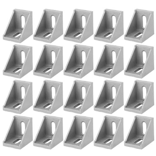 Winkelklammern, Aluminium-Eckwinkel, 2 Löcher, rechtwinklig, L-Typ für 3030 Aluminiumprofil, 40 Stück Winkelklammern, Aluminium-Eckwinkel, 2 Löcher, rechtwinklig, L-Typ für 3030 Aluminiumprofil, 40 Stück von Yangshe