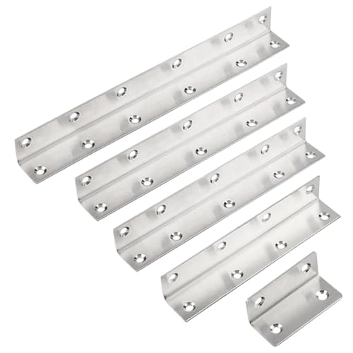 Winkelklammern, Edelstahl, 90 Grad Winkel, Eckwinkel, L-förmig, rechtwinklig, Regalverbinder (60 x 27 mm), 4 Stück von Yangshe