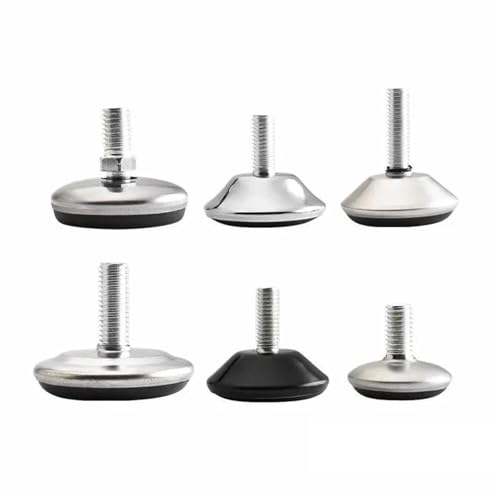 Yangshe Möbelfüße, 4 Stück, M6-Schrauben, Möbelbeine, rutschfeste Basis, Tisch-/Schrankbeinpolster, verstellbare Nivellierfüße (M6 x 20 mm-1) von Yangshe