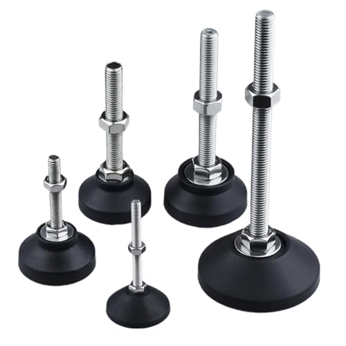 Yangshe Möbelfüße, M5, verstellbare Drehbank, Durchmesser 40 mm, Gewindeart, verstellbare Nivellierfüße, Schwenkfuß, Gelenkbeine (D40 x M5 x 40 mm), 20 Stück von Yangshe