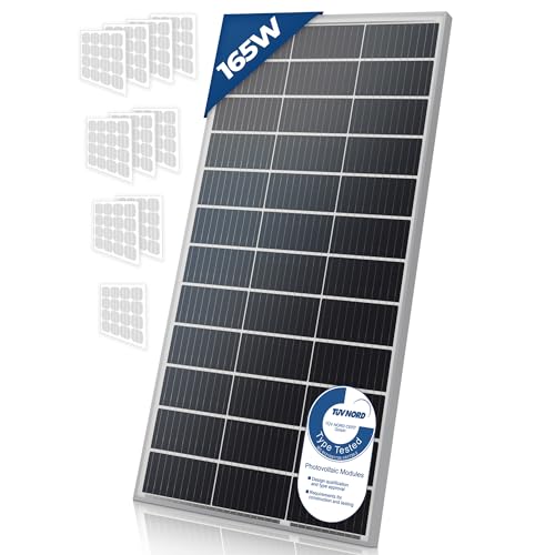 Solarpanel Monokristallin - 50 100 130 150 oder 165 W, 18 V für 12 V Batterien, Photovoltaik, Ladekabel, Setwahl - Solarzelle, Solaranlage für Wohnwagen, Camping, Balkon, Gartenhäuser von Yangtze Power