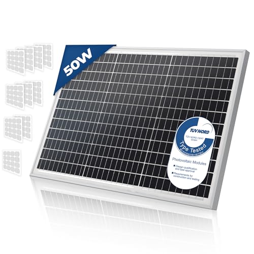 Solarpanel Monokristallin - 50 100 130 150 oder 165 W, 18 V für 12 V Batterien, Photovoltaik, Ladekabel, Setwahl - Solarzelle, Solaranlage für Wohnwagen, Camping, Balkon, Gartenhäuser von Yangtze Power