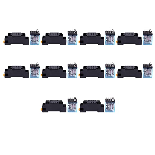 Yangyou 10X LY2NJ HH62P-L JQX-13F 220V AC Coil DPDT Power Relais 8 Pin mit PTF08A Sockel von Yangyou