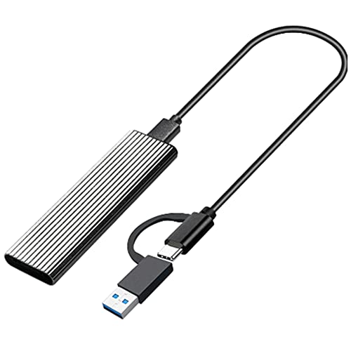 Yangyou 2 in 1 Dual Protokoll Typ C USB 3.1 Adapter SATA SSD HDD M.2 NGFF SSD Gehäuse für M2 Festplatte Silber von Yangyou