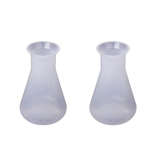 Yangyou 2X Kunststoff Transparent Labor Chemische Erlenmeyerkolben Behaelter Flasche - 250Ml von Yangyou