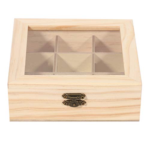 Yangyou -Teebeutel, Schmuck-Organizer, Aufbewahrungsbox, 9 Fächer, Teebox, Organizer, , Zuckerpaket-Behälter von Yangyou