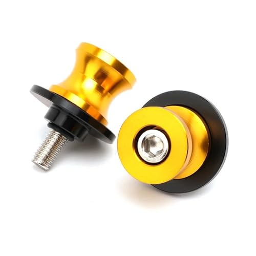 Motorrad-Schwingarm-Spulenschieber Für Yzfr7 YZF R7 2021 2022 2023 2024 Motorrad Zubehör 6MM Schwinge Spulen Slider Schraube Stehen(Yellow) von YaniJydQ