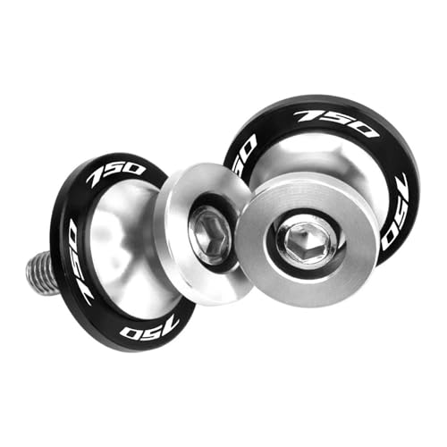 YaniJydQ Motorrad-Schwingarm-Spulenschieber Für CB750 2023-2024 CB 750 Motorrad Zubehör Aluminium M8 Schwinge Spulen Slider(Silber) von YaniJydQ