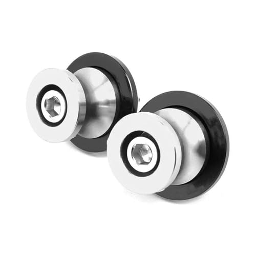 YaniJydQ Motorrad-Schwingarm-Spulenschieber Für MT-03 MT 03 Motorrad Zubehör M6 Schwinge Spulen Sliders Stand Schrauben Schaukel Arm(Silber) von YaniJydQ