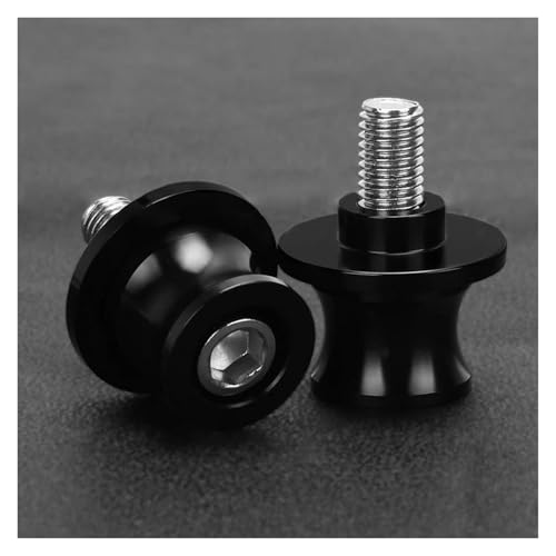 YaniJydQ Motorrad-Schwingarm-Spulenschieber Für MT 07 09 10 MT07 MT09 SP MT10 FZ09 FZ07 MT03 MT07 2023 2024 Motorrad 6MM Schwinge Spulen Hinten Stand Schrauben Slider(Schwarz,A) von YaniJydQ
