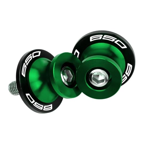 YaniJydQ Motorrad-Schwingarm-Spulenschieber Für Ninja 650 2014-2024 Ninja650 Motorrad Zubehör Aluminium M8 Schwinge Spulen Slider(Grün) von YaniJydQ