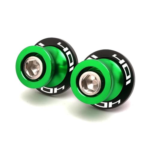 YaniJydQ Motorrad-Schwingarm-Spulenschieber Für Svartpilen Vitpilen 401 2018-2022 2023 Motorrad Zubehör 10 MM Schwinge Spulen Stand Schrauben Slider(Grün) von YaniJydQ