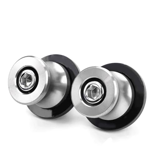 YaniJydQ Motorrad-Schwingarm-Spulenschieber Für Tenere 700 Tenere700 2022 2023 2024 Motorrad Zubehör 6mm Swingarms Spools Sliders Stand Schraube(Silber) von YaniJydQ