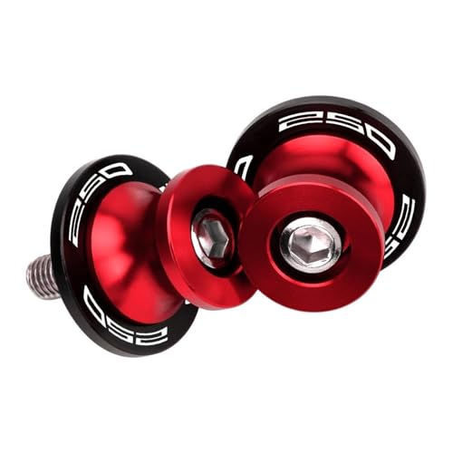 YaniJydQ Motorrad-Schwingarm-Spulenschieber Für Z250 2013-2024 Z 250 Motorrad Zubehör Aluminium M8 Schwinge Spulen Slider(Rot) von YaniJydQ