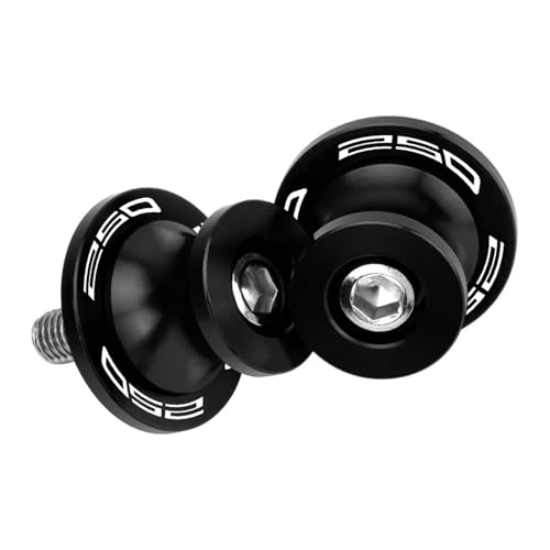 YaniJydQ Motorrad-Schwingarm-Spulenschieber Für Z250 2013-2024 Z 250 Motorrad Zubehör Aluminium M8 Schwinge Spulen Slider(Schwarz) von YaniJydQ