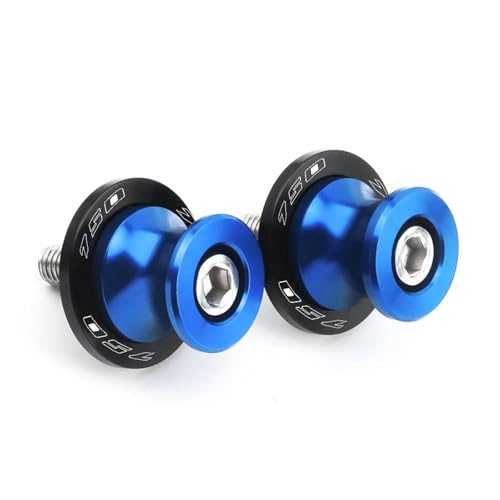 YaniJydQ Motorrad-Schwingarm-Spulenschieber Für Z750 Z750 Motorrad Zubehör M10 Schwinge Spulen Slider Stand Schrauben(Blau) von YaniJydQ