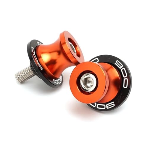 YaniJydQ Motorrad-Schwingarm-Spulenschieber Für Z900 Z 900 900RS Z900RS ABS Motorrad Zubehör Aluminium Schwinge Spulen Slider Hinten Stand Schrauben(Orange) von YaniJydQ