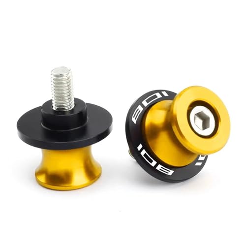YaniJydQ Motorrad-Schwingarm-Spulenschieber Pour Vitpilen 801 2024 2025 Accessoires Moto Bras Oscillant Bobines Curseurs Support Vis Boulons(Yellow) von YaniJydQ