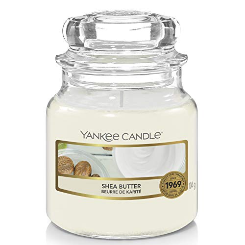 Yankee Candle Duftkerze im Glas (klein) | Shea Butter | Brenndauer bis zu 30 Stunden, Kleine Kerze im Glas von Yankee Candle