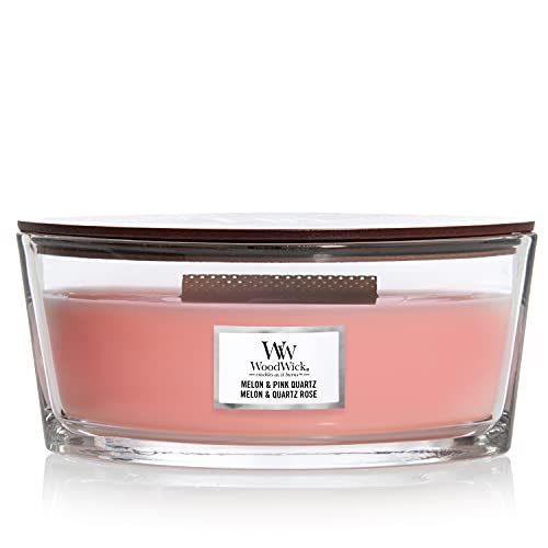 Woodwick Kerze, Melon & Pink Quartz, Ellipse von Yankee Candle