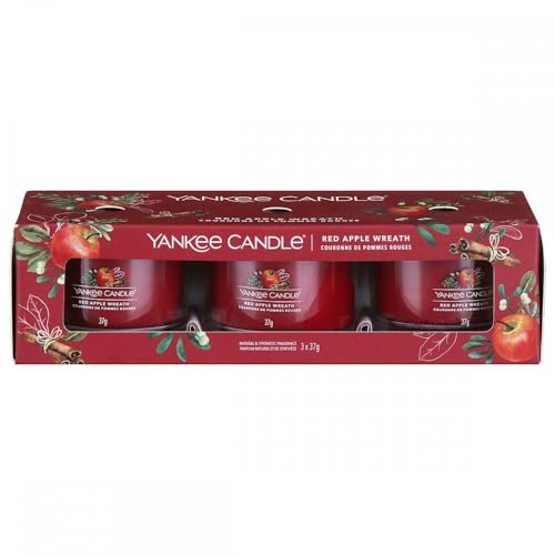 YC CLASSIC - Świece mini - 3 pack RED APPLE WREATH von Yankee Candle