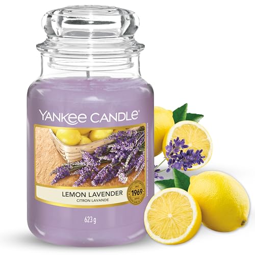 Yankee Candle Duftkerze im großen Jar, Lemon Lavender, Brenndauer bis zu 150 Stunden von Yankee Candle