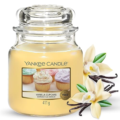 Yankee Candle Duftkerze im Glas (mittelgroß) | Vanilla Cupcake | Brenndauer bis zu 75 Stunden von Yankee Candle