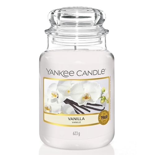Yankee Candle Duftkerze im Glas (groß) | Vanilla | Kerze mit langer Brenndauer bis zu 150 Stunden | Perfekt zum Muttertag | Geschenke für Frauen Yankee Candle Duftkerze im Glas (groß) | Vanilla | Kerze mit langer Brenndauer bis zu 150 Stunden | Perfekt zum Muttertag | Geschenke für Frauen von Yankee Candle