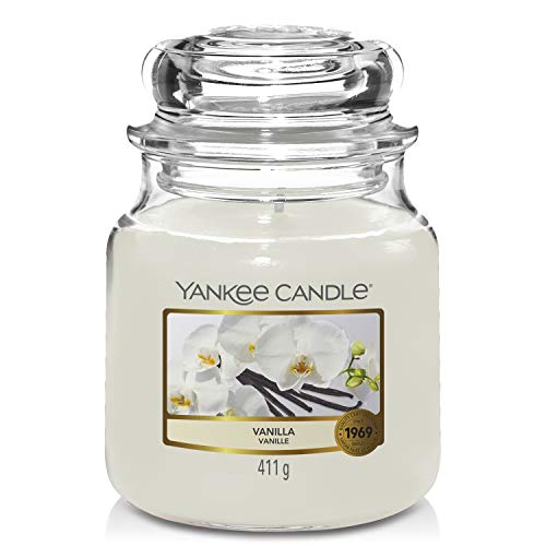 Yankee Candle Duftkerze im Glas (mittelgroß) | Vanilla | Brenndauer bis zu 75 Stunden von Yankee Candle