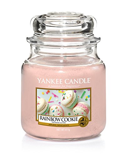 Yankee Candle Duftkerze im Glas (mittelgroß) | Rainbow Cookie | Brenndauer bis zu 75 Stunden von Yankee Candle