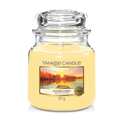 Yankee Candle Autumn Sunset Duftkerze, Glas, Gelb, 10.7 cm von Yankee Candle