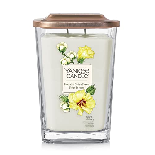 Yankee Candle Blooming Cotton Flower Duftkerze, Glas, Weiß, Groß, 552 von Yankee Candle