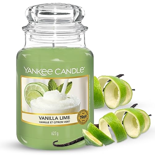 Yankee Candle Duftkerze im Glas| Vanilla Lime | Brenndauer bis zu 150 Stunden| Große Kerze im Glas von Yankee Candle
