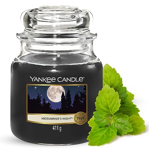 Yankee Candle Duftkerze| Midsummer's Night | Brenndauer bis zu 75 Stunden|Mittelgroße im Glas von Yankee Candle