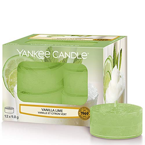 Yankee Candle Duft-Teelichter | Vanilla Lime | 12 Stück , Teelicht Kerzen (x 12) von Yankee Candle