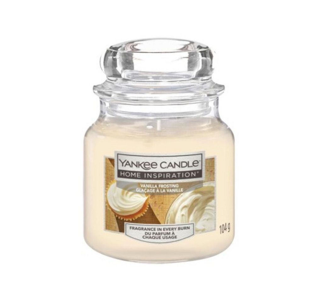 Yankee Candle Duftkerze Duftkerze Home Inspiration klein Vanilla Frosting 104 g von Yankee Candle
