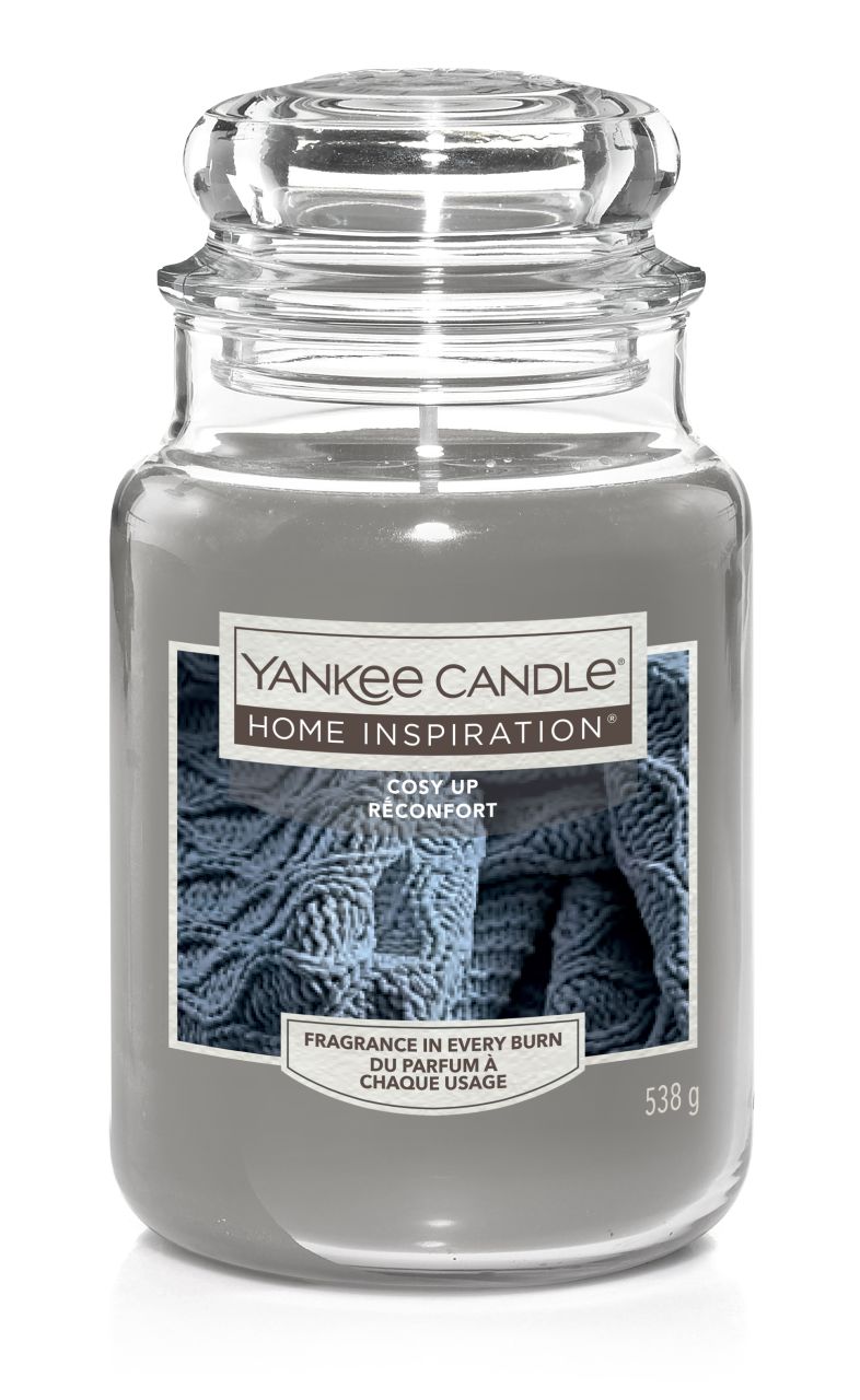 Yankee Candle Duftkerze Großes Glas Cosy Up 538 g, grau von Yankee Candle