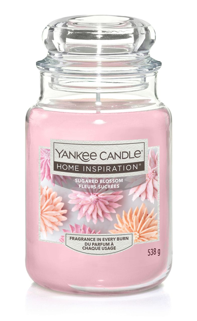 Yankee Candle Duftkerze Großes Glas Sugared Blossom 538 g, rosa von Yankee Candle