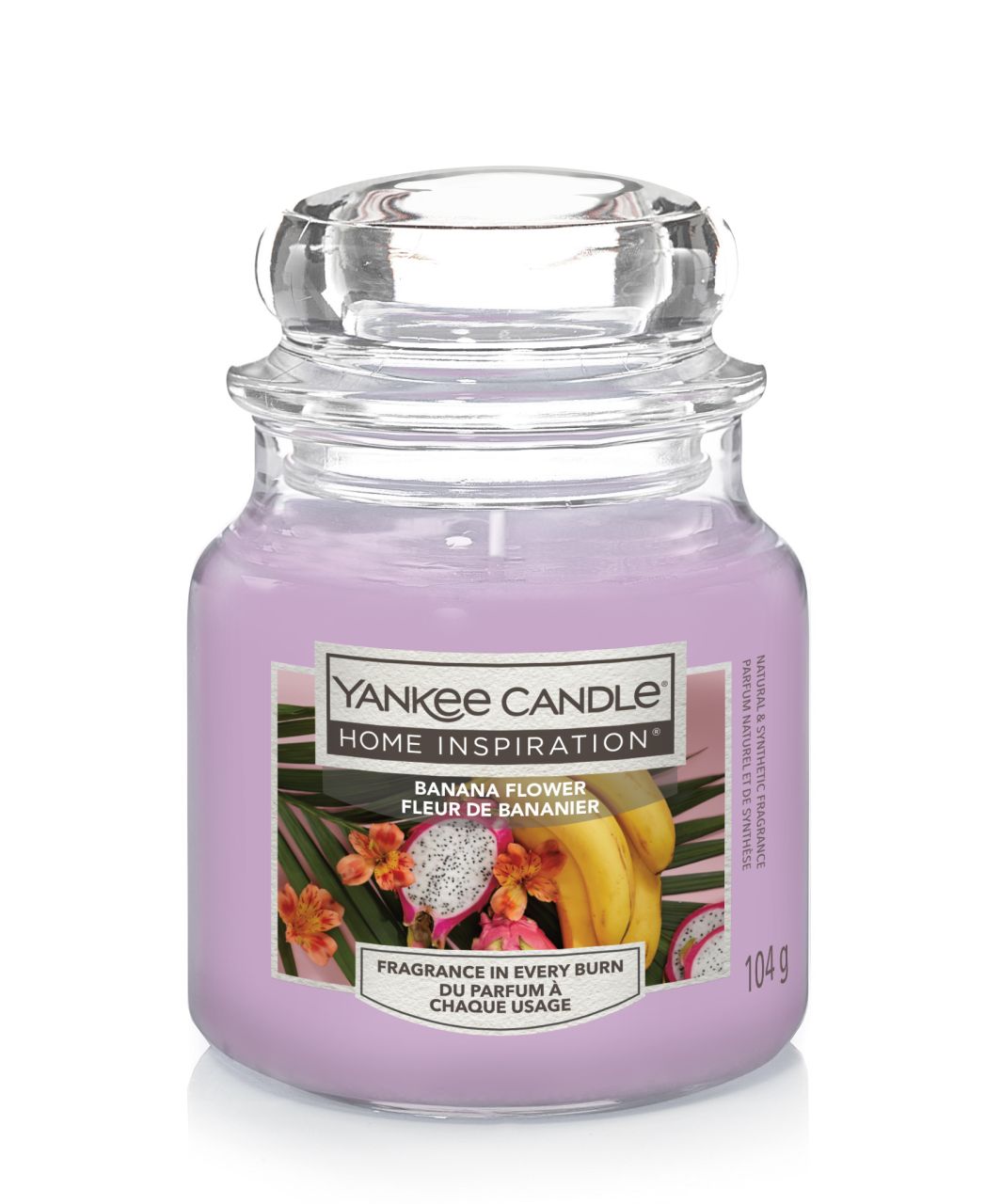 Yankee Candle Duftkerze Kleines Glas Banana Flower 104 g, lila von Yankee Candle