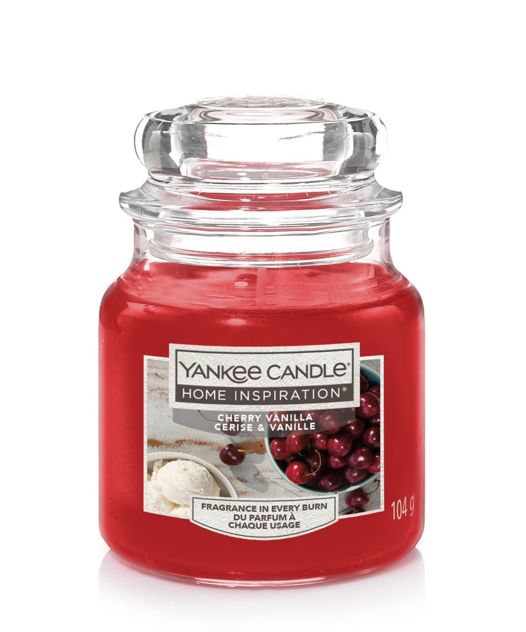 Yankee Candle Duftkerze Kleines Glas Cherry Vanilla 104 g, rot von Yankee Candle