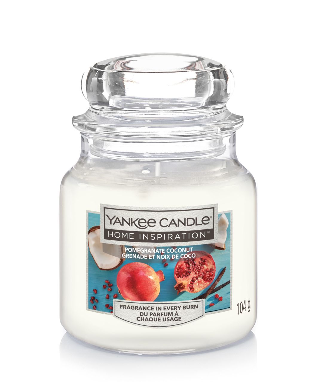 Yankee Candle Duftkerze Kleines Glas Pomegranate Coconut 104 g, weiß von Yankee Candle