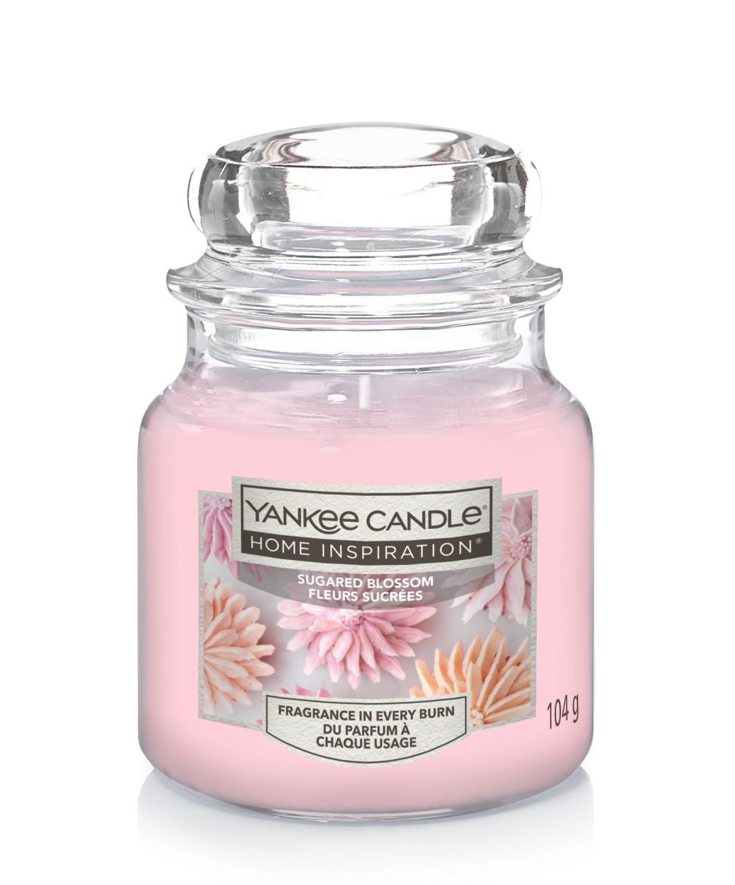Yankee Candle Duftkerze Kleines Glas Sugared Blossom 104 g, rosa von Yankee Candle