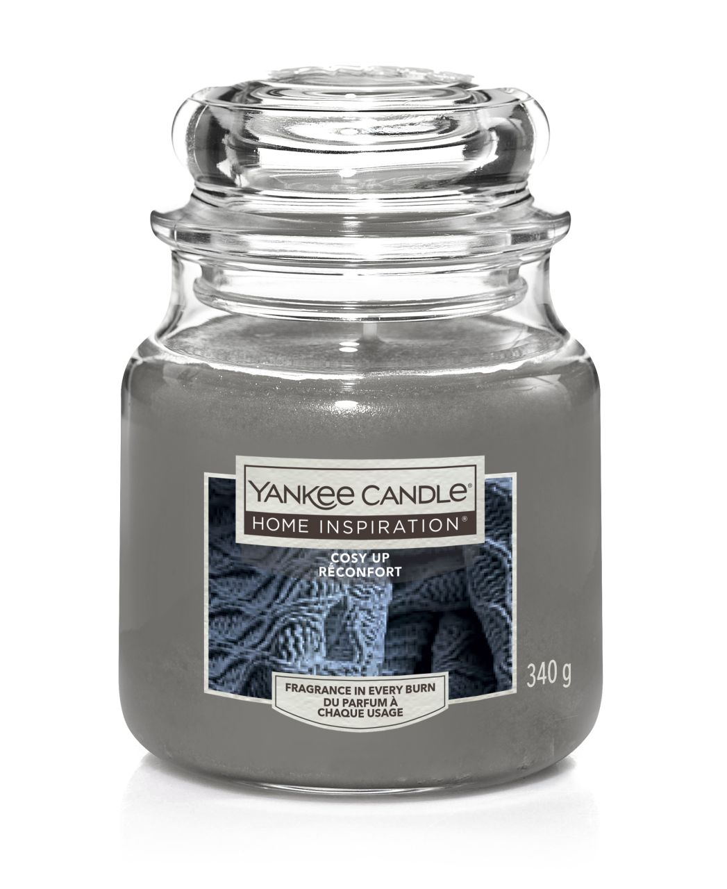 Yankee Candle Duftkerze Mittleres Glas Cosy Up 340 g, grau von Yankee Candle