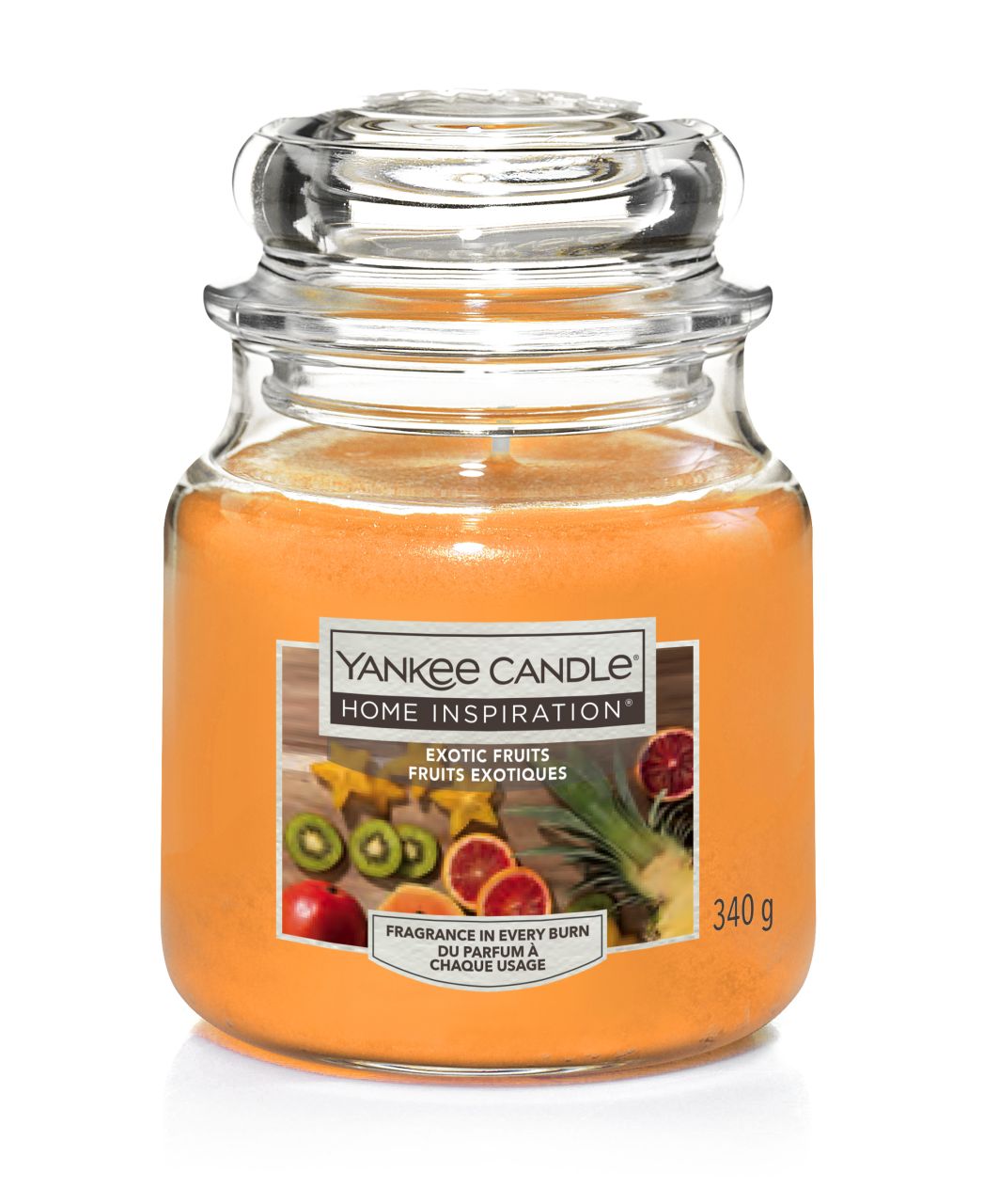 Yankee Candle Duftkerze Mittleres Glas Exotic Fruits 340 g, oran ge von Yankee Candle