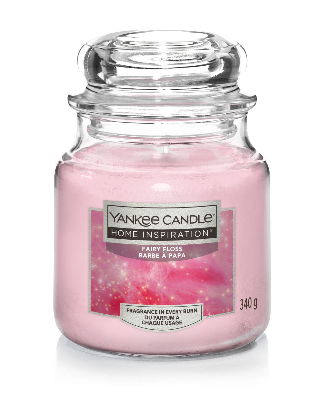 Yankee Candle Duftkerze Mittleres Glas Fairy Floss 340 g, rosa von Yankee Candle