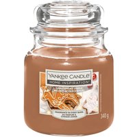 Yankee Candle Duftkerze Mittleres Glas Gingerbread Jingle 340 g, braun Duftkerze von Yankee Candle