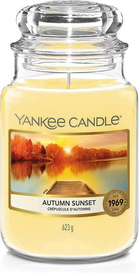 Yankee Candle Duftkerze Yankee Candle Autumn Sunset Duftkerze im Glas 623g Herbstlicher Sonnen von Yankee Candle